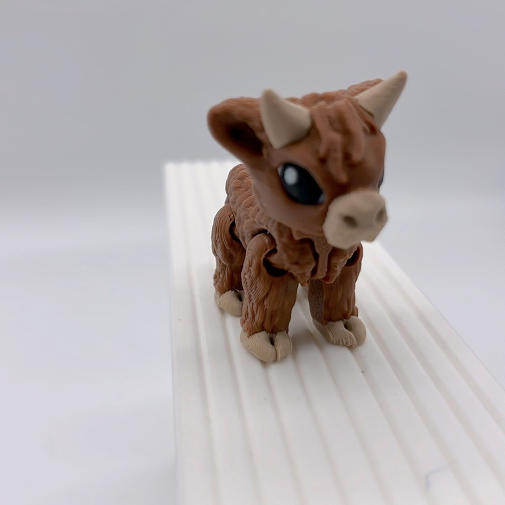 3D printed Highland Cow mini Fidget Toy Fun Collectible Stress …